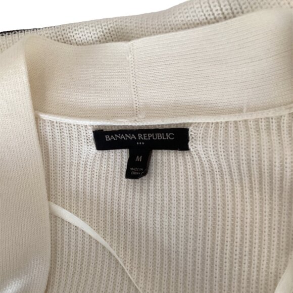 Banana Republic Cardigan - Cream/Black - Medium - Picture 4 of 5